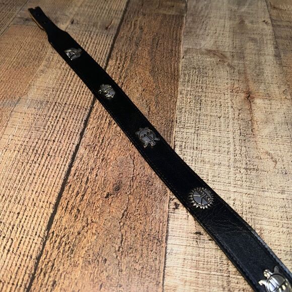 Legends collection 90s Southwestern black leather belt (no buckle) boho main image 10